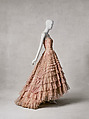 "Eugénie", House of Dior French, (a, b) rayon, cotton, silk<br/>(c) leather, French