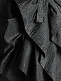 Evening ensemble, House of Balenciaga (French, founded 1937), (a-c) silk; (d, e) silk, leather; (f, g) silk, metal; (h) silk, glass, French