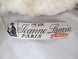 Ensemble, House of Lanvin (French, founded 1889), wool, ermine, French