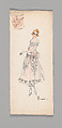 Sketches, Boué Soeurs (French, 1897–1957), Graphite, watercolor, paint, and pen and ink, French