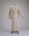 Evening dress, Gilbert Adrian (American, Naugatuck, Connecticut 1903–1959 Hollywood, California), rayon, glass, plastic (cellulose acetate), American