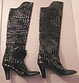 Boots, Yves Saint Laurent  French, leather, plastic (vinyl), French