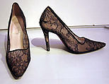 Shoes, House of Dior  French, (a,b) horsehair, silk, leather, French