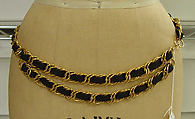 Belt, House of Chanel  French, metal, leather, probably French