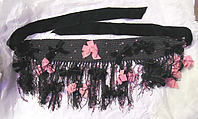 Belt, silk, nylon, cotton, plastic, probably French