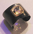 Bracelet, metal, citrine, American or European