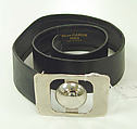 Belt, Pierre Cardin  French, born Italy, leather, metal, French