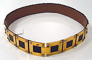 Belt, Cerruti 1881  Italian, leather, brass, Italian