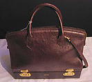 Purse, Fendi  Italian, a) leather, metal, synthetic; b) leather, metal; c) glass, leather, Italian