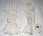 Gloves, Isaac Mizrahi  American, a,b) cotton blend, plastic, American