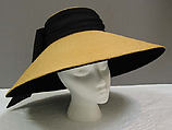 Hat, Yves Saint Laurent (French, founded 1961), straw, silk, linen, synthetic, plastic, French