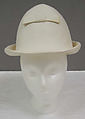Hat, André Courrèges (French, Pau 1923–2016 Neuilly-sur-Seine), leather, cotton, synthetic, French