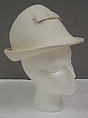 Hat, André Courrèges (French, Pau 1923–2016 Neuilly-sur-Seine), leather, cotton, synthetic, French
