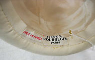 Hat, André Courrèges (French, Pau 1923–2016 Neuilly-sur-Seine), leather, cotton, synthetic, French