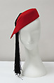 Cap, Charles James (American, born Great Britain, 1906–1978), wool, American