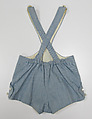 Playsuit, Charles James (American, born Great Britain, 1906–1978), cotton, American