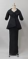 Evening suit, Charles James (American, born Great Britain, 1906–1978), rayon/cotton, American