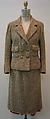 Suit, House of Chanel (French, founded 1910), a) wool, silk, metal; b) wool, silk, French