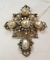 Brooch, House of Chanel French, metal, faux pearl, rhinestone, French