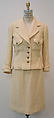 Suit, House of Chanel (French, founded 1910), a) wool, metal, silk; b) wool, silk, French