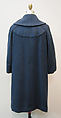 Coat, Mainbocher (French and American, founded 1930), wool, silk, plastic (cellulose nitrate), American