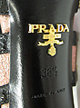 Ensemble, Prada (Italian, founded 1913), (a) leather, synthetic; (b) synthetic; (c, d) leather, synthetic, metal; (e) fur, leather, silk, synthetic, metal, Italian