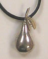 "Pear Bell", Terry Mayer  American, a) sterling silver; b) acrylic,cotton, American