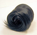 Muff, a) fur, silk; b) paper, American