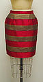 Suit, Attributed to James Galanos (American, Philadelphia, Pennsylvania, 1924–2016 West Hollywood, California), (a) synthetic, jet, foil; (b) silk, cotton, foil, American