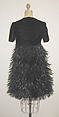 Ensemble, (a, b) Hubert de Givenchy (French, Beauvais 1927–2018 Paris), a,b) silk, feathers; c,d) silk, leather, French