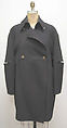 Coat, Attributed to Claude Montana (French, 1949–2024), wool, leather, plastic, rayon, French