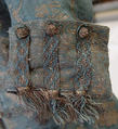 Dress, silk, metal thread, French