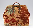 Carpetbag, Roswell Hovey, wool, leather, metal, American