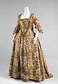 Robe à la française, silk, metal, European