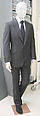 Suit, Kilgour (British, founded 1882), a) wool, silk, plastic; b) wool, silk, cotton, plastic; c) cotton, silk, plastic; d) silk; e, f) leather, British