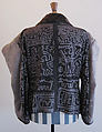 Ensemble, Vivienne Westwood (British, 1941–2022), a) wool, cotton, leather, horn; b) wool, plastic; c) wool, British