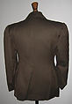 Suit, Vivienne Westwood (British, 1941–2022), a) wool, cotton, ceramic, plastic; b) wool, plastic, metal; c) linen, British