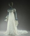 Evening dress, cotton, French