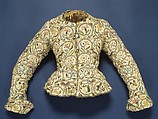 Waistcoat, linen, silk, metal, British