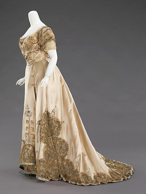 Old Rags - Ballgown by House of Worth, 1896-1900 Paris, the...