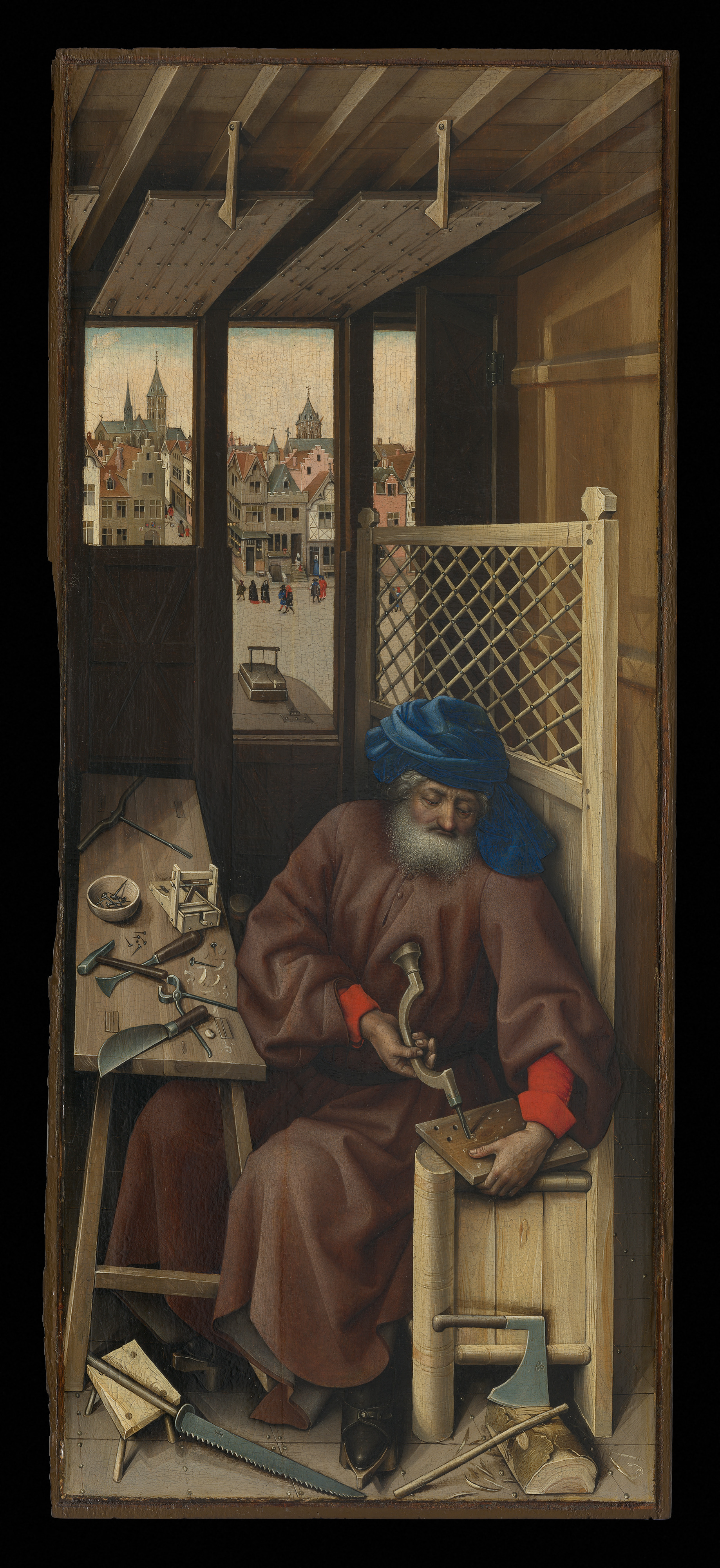 Workshop of Robert Campin - Annunciation Triptych (Merode