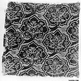 Fragment with a Simulated Silk Textile Pattern, Linen warp, wool wefts, Upper Rhenish