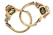 Renaissance Gimmel Ring with Memento Mori, German