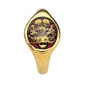 Intaglio Signet Ring, Gold and rock crystal, German or possibly Netherlandish