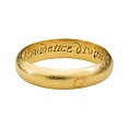 Renaissance Posy Ring “Providence Divine Hath Made Thee Mine”, Gold, British