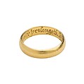 Posy Ring “A Verteuous Wiffe Prolongeth Liffe”, Gold, British