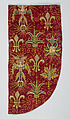 Opus Anglicanum (Chasuble), Silk and metallic threads on linen; appliqué on silk velvet foundation with silk embroidery and silver-gilt shot, British
