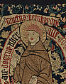 Allegorical Tapestry with Sages of the Past, Linen, wool, brass metal-strip-wrapped silk, German