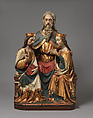 Coronation of the Virgin, Limewood with paint, Austrian