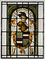 Heraldic Panel with Arms of the House of Hapsburg, Pot-metal glass, white glass, vitreous paint, and silver stain, South Netherlandish
